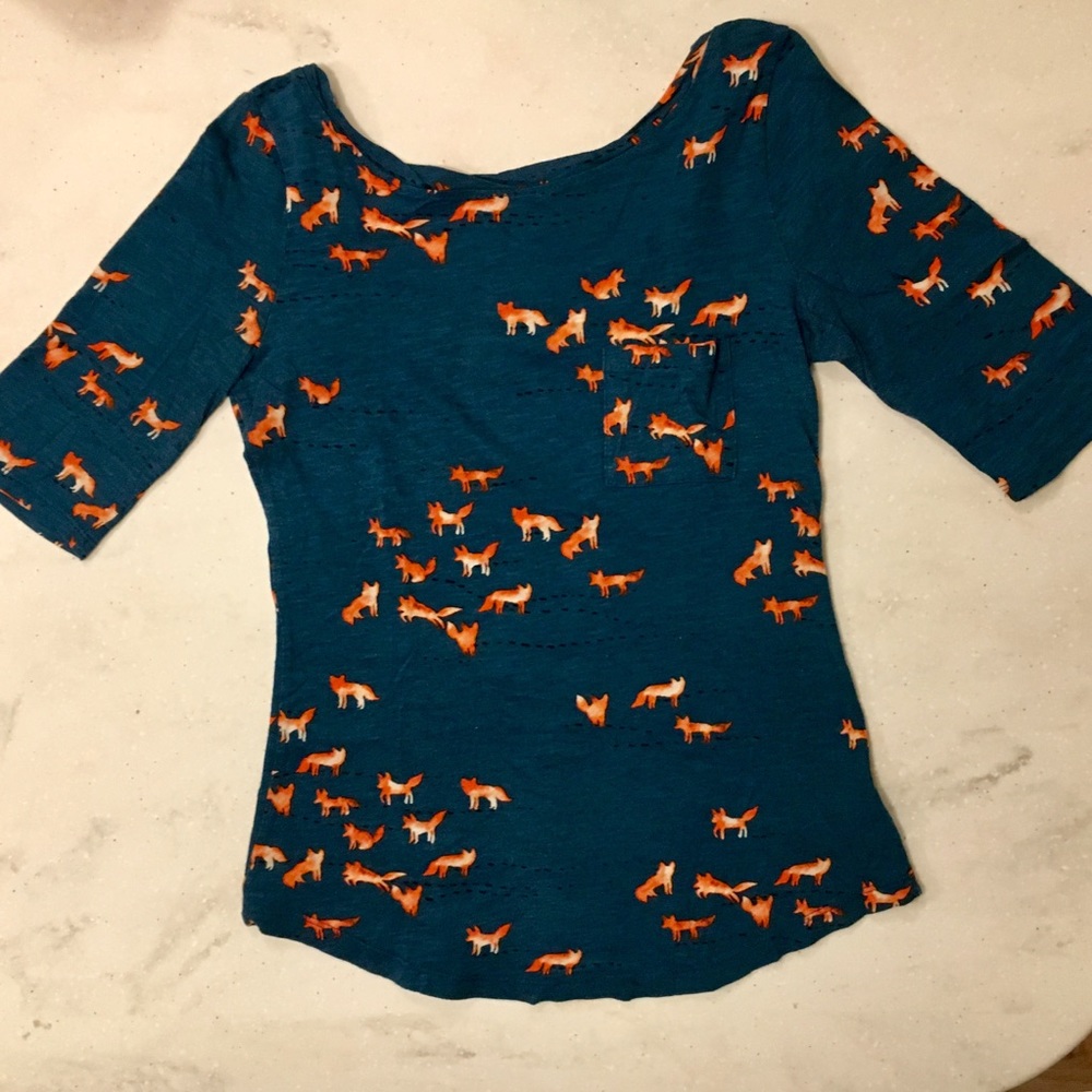 Anthropologie fox shirt